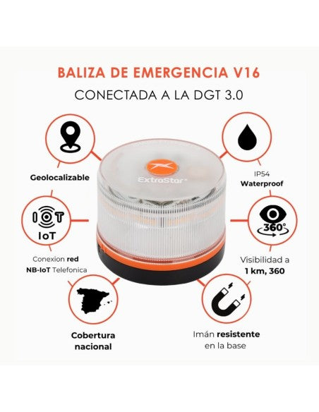 LUZ EMERGENCIA EXTRASTAR HOMOLOGADA DGT V16